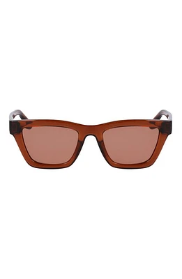 Victoria Beckham 52mm Rectangular Sunglasses in Brown at Nordstrom