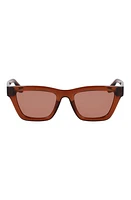 Victoria Beckham 52mm Rectangular Sunglasses in Brown at Nordstrom