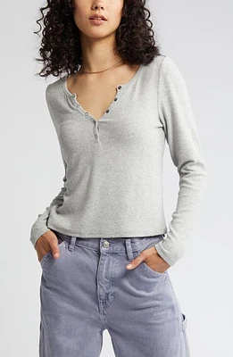 BP. Women's Long Sleeve Rib Henley at Nordstrom,