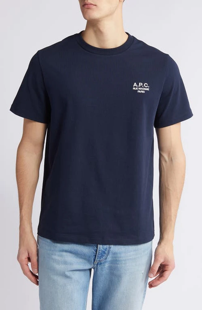 A. P.C. Embroidered Logo Cotton T-Shirt at Nordstrom,