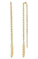 Bony Levy 14K Gold Beaded Threader Earrings in 14K Yellow Gold at Nordstrom