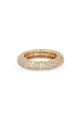 Adina Reyter Diamond Pavé Eternity Tube Ring in Yellow Gold at Nordstrom, Size 6