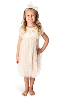 Popatu Floral Embroidered Dress Ivory at Nordstrom,