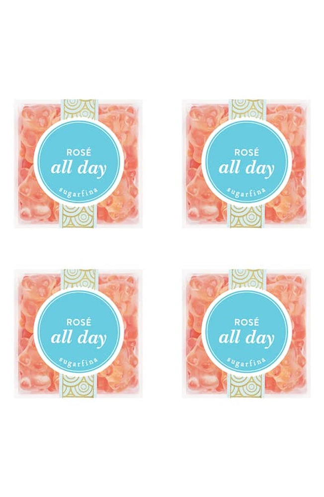 sugarfina Rosé All Day Bear Set of 4 Candy Cubes in Blue at Nordstrom