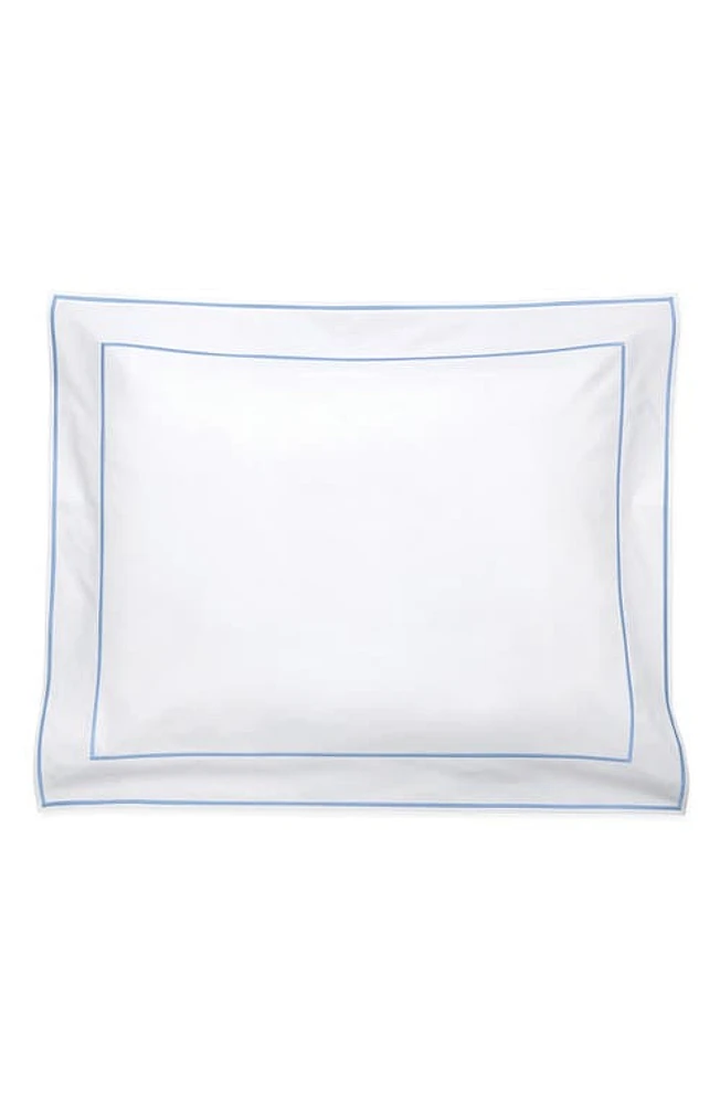 Matouk Ansonia Pillow Sham in White/Ocean at Nordstrom, Size King