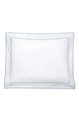 Matouk Ansonia Pillow Sham in White/Ocean at Nordstrom, Size King