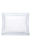 Matouk Ansonia Pillow Sham in White/Ocean at Nordstrom, Size King