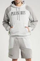 PUMA x PLEASURES Cotton French Terry Hoodie Light Gray Heather at Nordstrom,