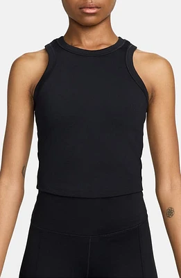 Nike One Dri-FIT Crop Tank Black/Black at Nordstrom,