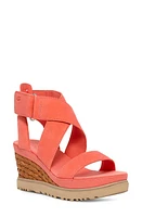 UGG(r) Ileana Espadrille Wedge Sandal Vibrant Coral at Nordstrom,