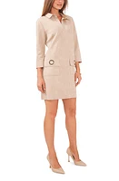 Chaus Grommet Pocket Faux Suede Dress Tan at Nordstrom,