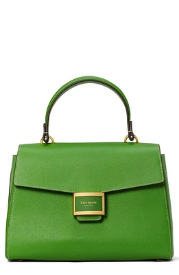 Kate Spade New York medium katy textured leather top handle bag in Ks Green at Nordstrom