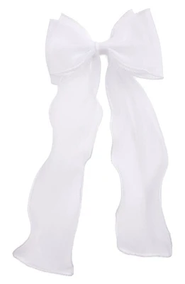 BP. Low Organza Bow Clip in White Blanc at Nordstrom