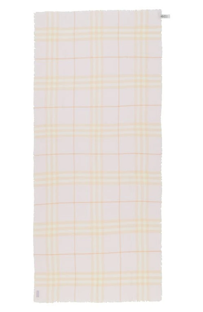 burberry Check Wool Scarf in Cameo at Nordstrom