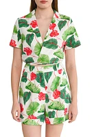 WAYF On The Road Wrap Front Top Palm Print at Nordstrom,