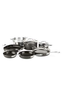 All-Clad Essentials 10-Piece Nonstick Cookware Set in Black at Nordstrom