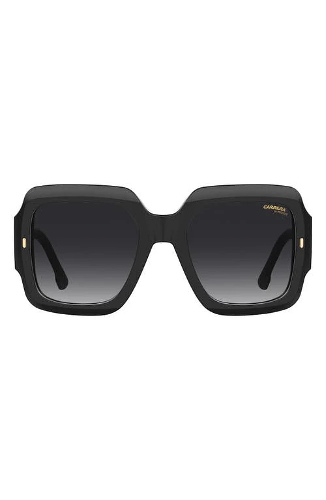 Carrera Eyewear 54mm Gradient Rectangular Sunglasses in Black/Grey Shaded at Nordstrom