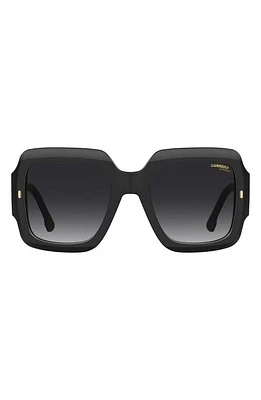 Carrera Eyewear 54mm Gradient Rectangular Sunglasses in Black/Grey Shaded at Nordstrom