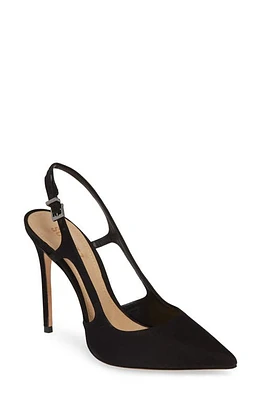 Schutz Boris Slingback Pump Black Nubuck Leather at Nordstrom,