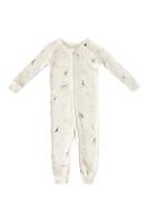 Pehr Fitted Organic Cotton One-Piece Pajamas in Over The Moon at Nordstrom, Size 6-12 M