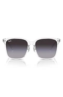 Ray-Ban 57mm Gradient Square Sunglassers in Clear at Nordstrom