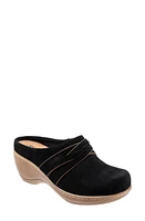 SoftWalk Mackay Clog Black Nubuck at Nordstrom,