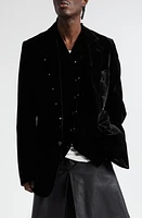 TAKAHIROMIYASHITA TheSoloist. Right Left Velvet Blazer Black at Nordstrom,