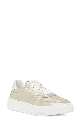 Stuart Weitzman Courtside Pearl Sneaker Light Gold at Nordstrom,