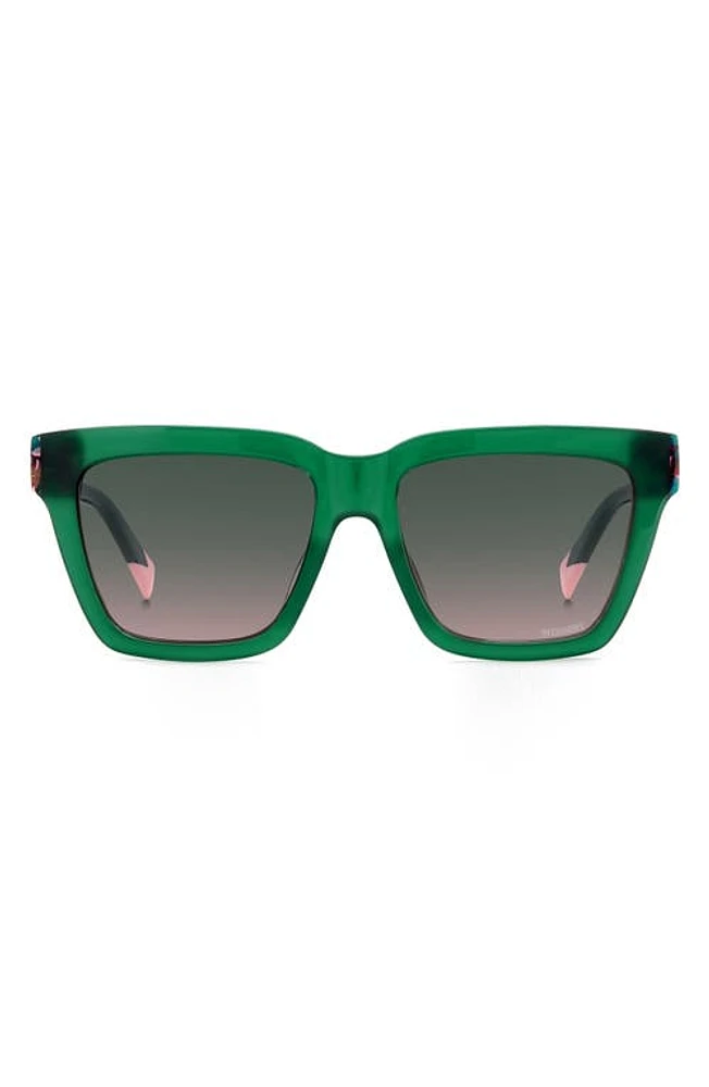 Missoni 55mm Rectangular Sunglasses in Green Pink/Green Pink at Nordstrom