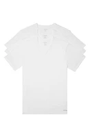 Calvin Klein 3-Pack Cotton V-Neck T-Shirt White at Nordstrom,