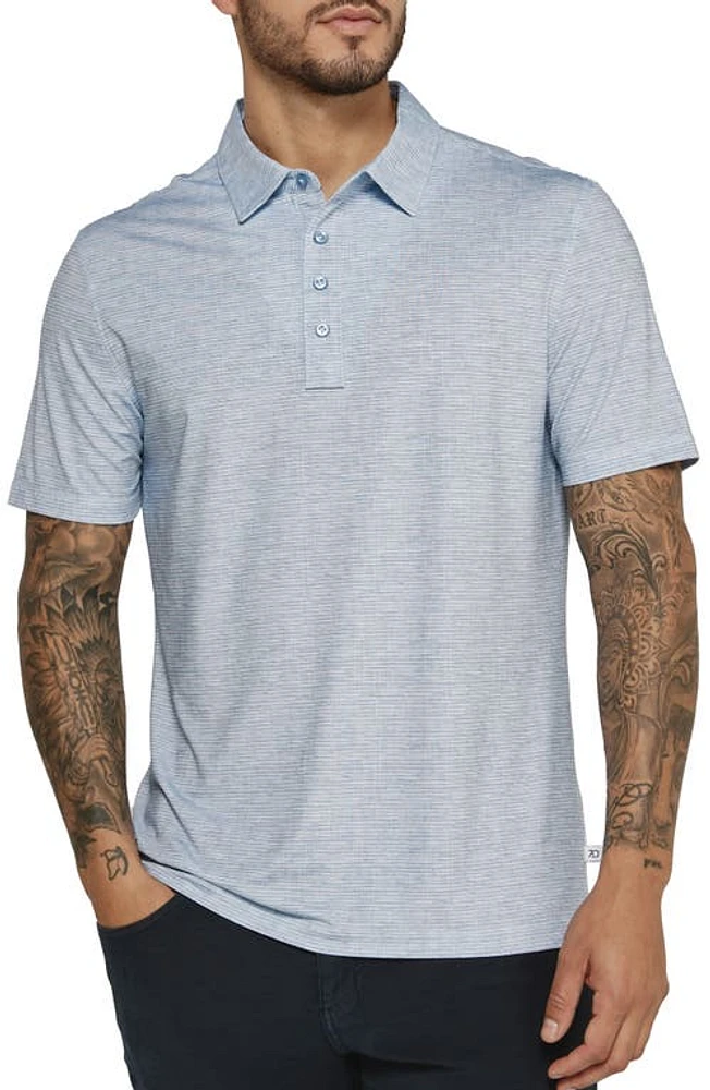 7 Diamonds Malone Stripe Performance Polo at Nordstrom,