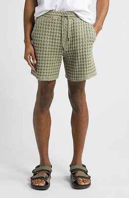 OAS Porto Waffle Knit Cotton Shorts in Green at Nordstrom, Size Small