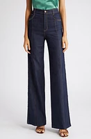 Cinq à Sept Francine Wide Leg Jeans in Indigo at Nordstrom, Size 0