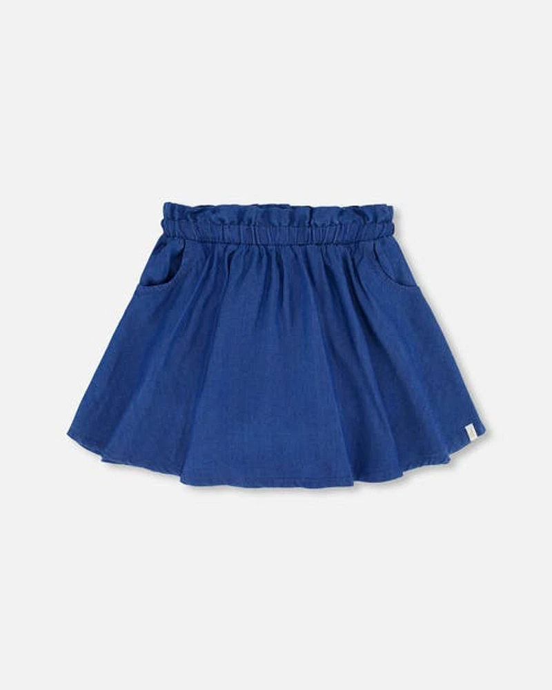 Deux Par Deux Girl's Solid Chambray Skort at Nordstrom