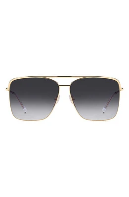 Isabel Marant Wild Metal 62mm Gradient Oversize Rectangular Sunglasses in Rose Gold/Grey Shaded at Nordstrom