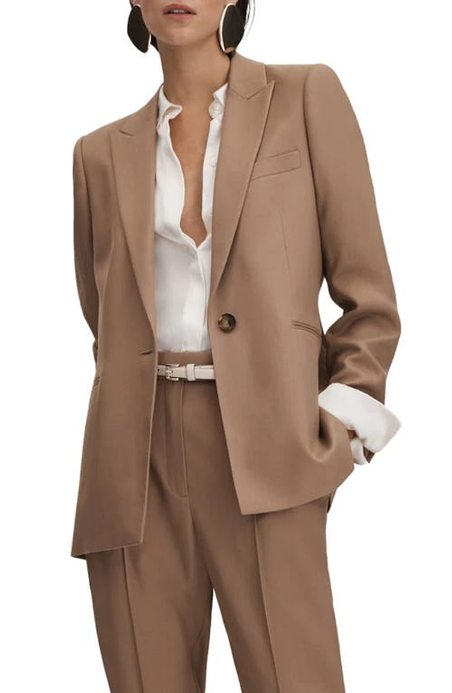 Reiss Wren One-Button Blazer in Mink Neutral at Nordstrom, Size 6