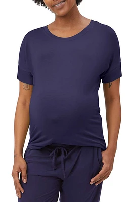 Stowaway Collection Maternity Lounge T-Shirt in Navy at Nordstrom