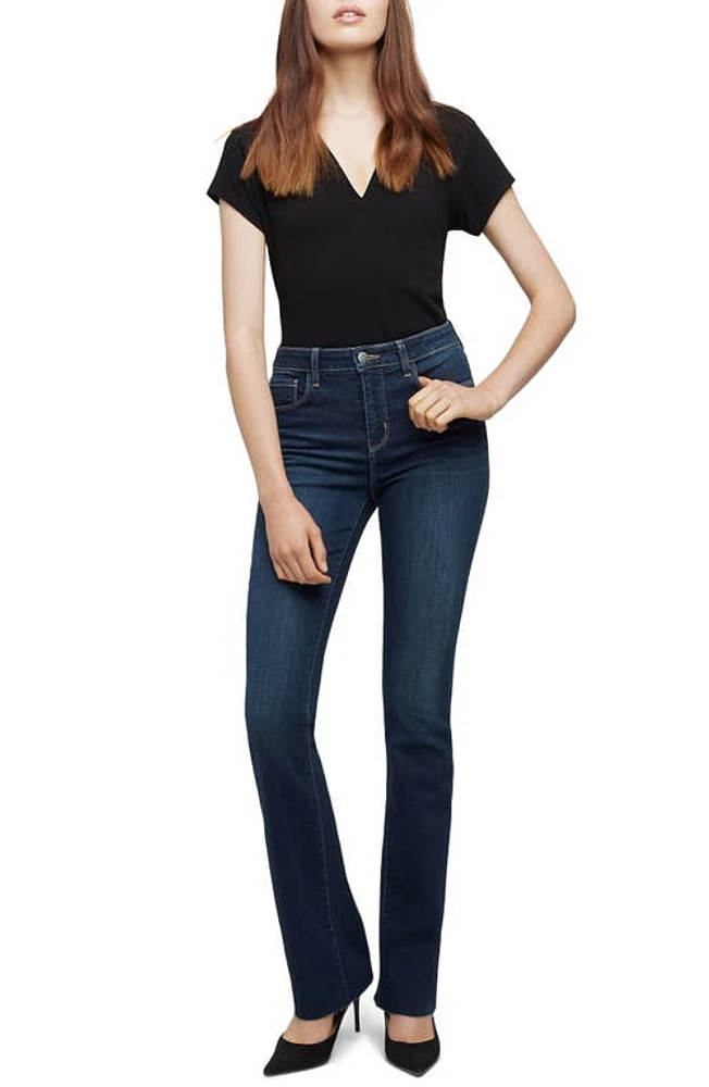 L'AGENCE Ruth High Waist Raw Hem Straight Leg Jeans Venus at Nordstrom,