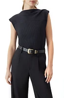 GSTQ Asymmetric Neck Rib Top at Nordstrom,