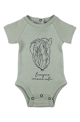 L'Ovedbaby Organic Cotton Graphic Bodysuit Seafoam Lettuce at Nordstrom,