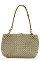 Bottega Veneta Small Clicker Intrecciato Leather Shoulder Bag in Travertine-Muse at Nordstrom