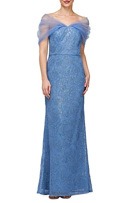 JS Collections Isa Sequin Mermaid Gown Deep Slate at Nordstrom,