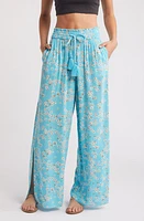 Roxy Tropical Rhythm Wide Leg Drawstring Waist Pants at Nordstrom,