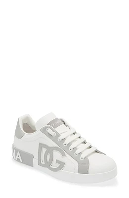 Dolce & Gabbana Portofino Calfskin Sneaker Bianco/Bianco at Nordstrom,