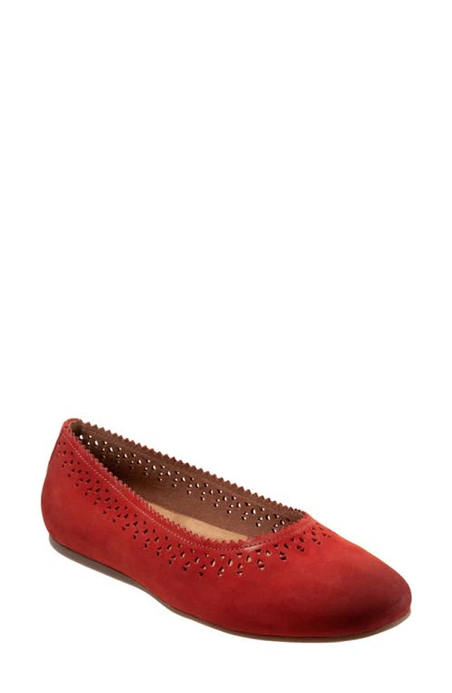 SoftWalk Selma Cutout Ballet Flat Nubuck at Nordstrom