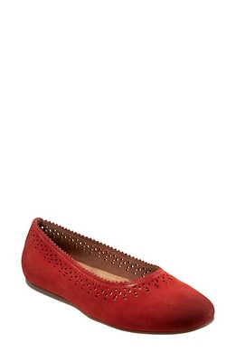 SoftWalk Selma Cutout Ballet Flat Nubuck at Nordstrom