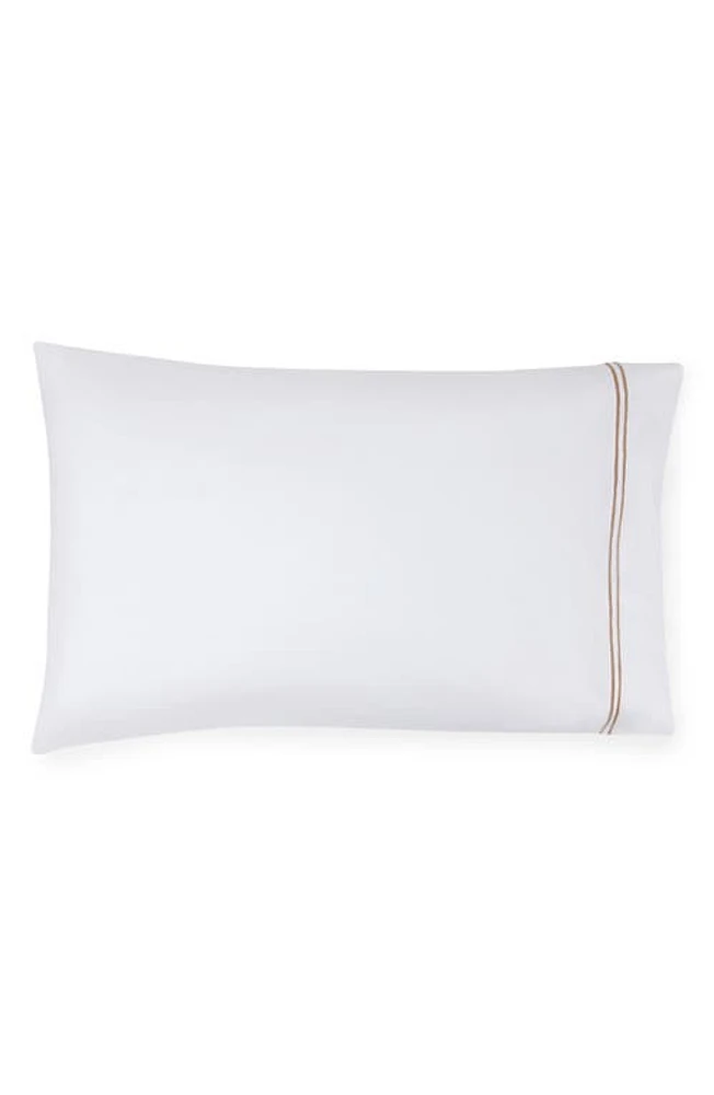 SFERRA Grande Hotel Pillowcase in White/Taupe at Nordstrom