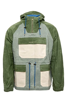 Round Two Waxed Cotton Anorak Sage at Nordstrom,