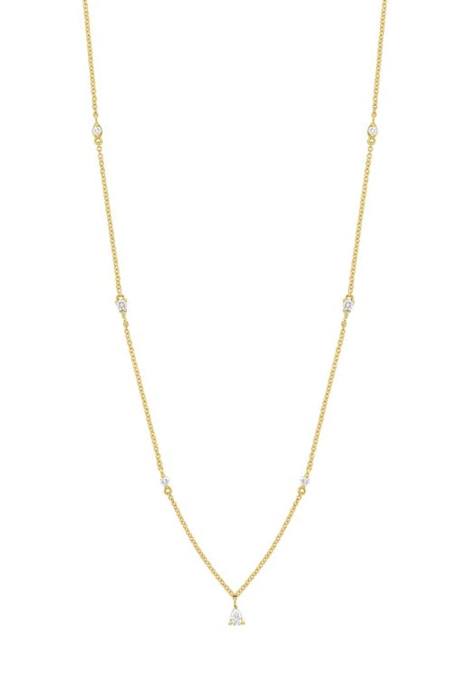 Bony Levy Maya Diamond Station Pendant Necklace in 18K Yellow Gold at Nordstrom