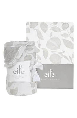 Oilo Leaf Cuddle Blanket & Fitted Crib Sheet Set in Tan at Nordstrom